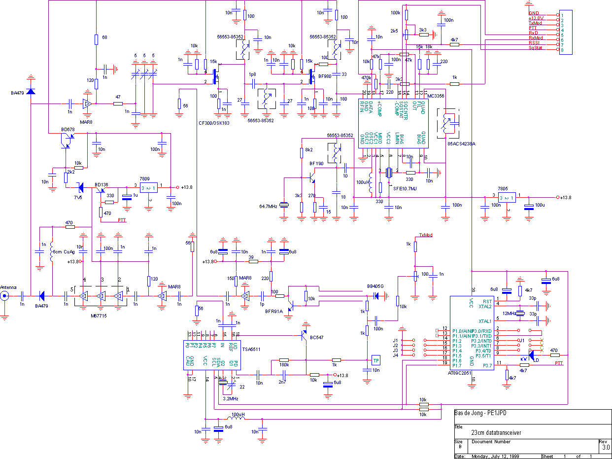 23cm data trx schematic diagram